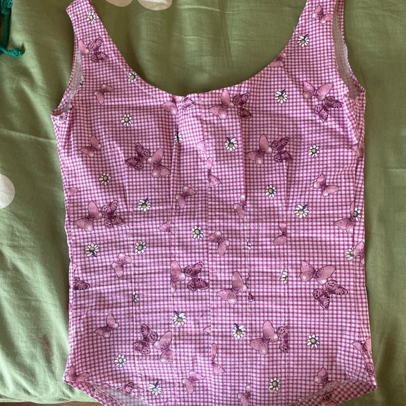 Pink Gingham Butterfly Bustier - Picture 4 of 4